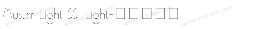 Muster Light SSi Light字体转换
